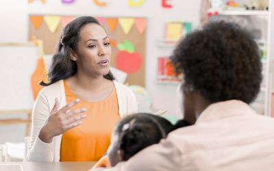 Parent-teacher meetings at child Preschool